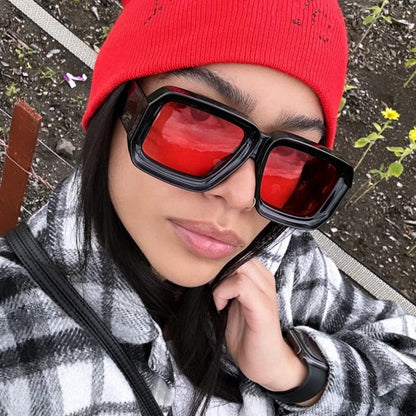 Square Shape Wide Rim Sunglasses - Onlymaker Classic