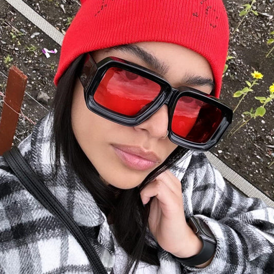 Square Shape Wide Rim Sunglasses - Onlymaker Classic