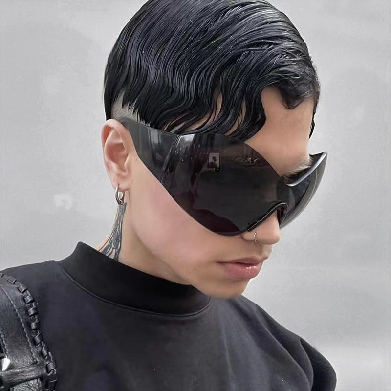 Large Frame Cyberpunk Sunglasses - Onlymaker Everyday