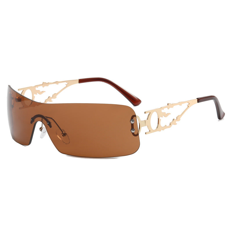 Rimless Cutout Sunglasses - Onlymaker Smart Buy