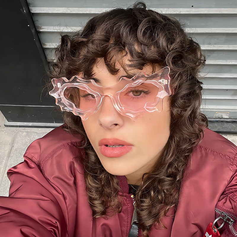 Flame Shape Irregular Sunglasses - Onlymaker Classic