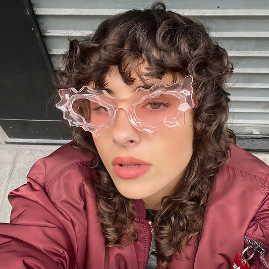 Flame Shape Irregular Sunglasses - Onlymaker Classic