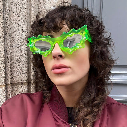 Flame Shape Irregular Sunglasses - Onlymaker Classic