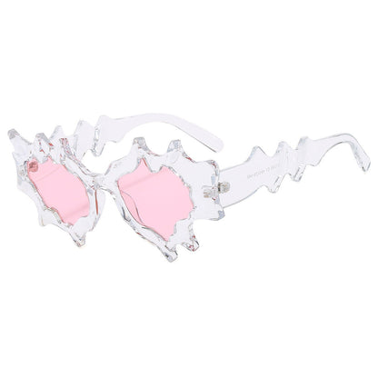 Flame Shape Irregular Sunglasses - Onlymaker Classic