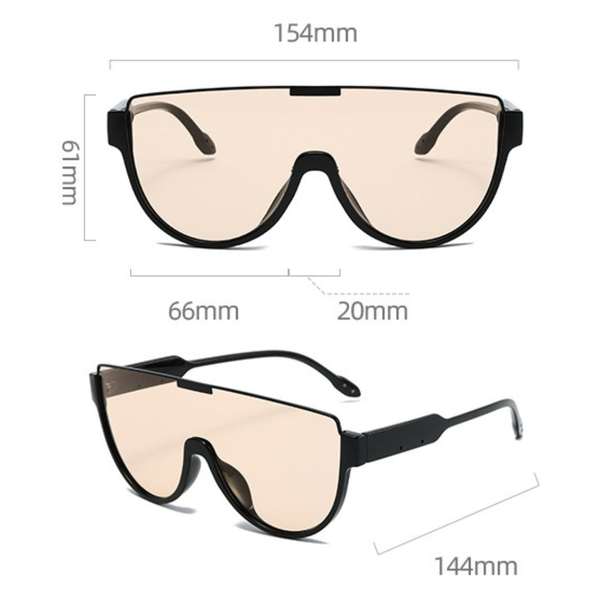 Shaped Large Frame Fashion Sunglasses - Onlymaker Customer Favorite
