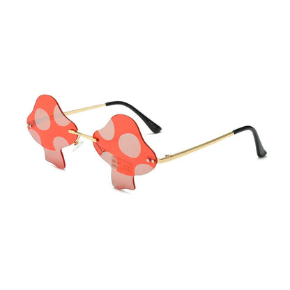 Multicolor Mushroom Shape Rimless Sunglasses - Onlymaker Best Price
