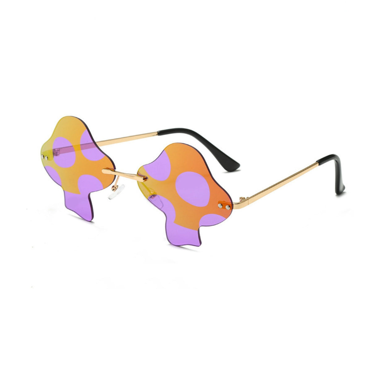 Multicolor Mushroom Shape Rimless Sunglasses - Onlymaker Best Price