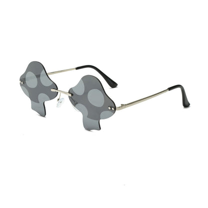 Multicolor Mushroom Shape Rimless Sunglasses - Onlymaker Best Price