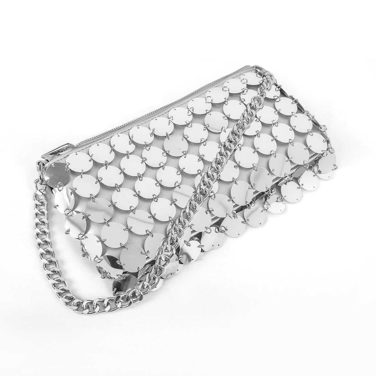 Silver Sequins Chain Handbag - Onlymaker Special Offer