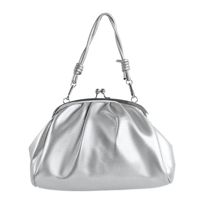 Silver Metallic Colore Crossbody Handbag - Onlymaker Trending