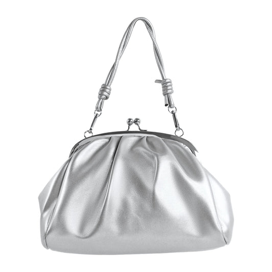 Silver Metallic Colore Crossbody Handbag - Onlymaker Trending