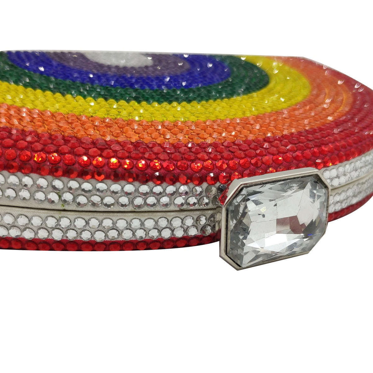 Rainbow Rhinestone Semi-circular Handbag - Onlymaker Premium