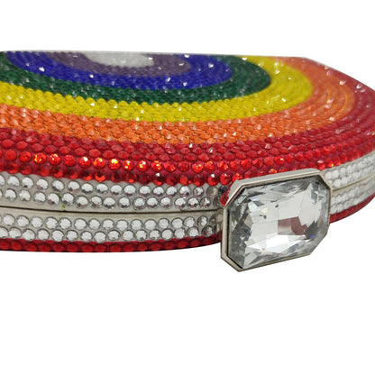 Rainbow Rhinestone Semi-circular Handbag - Onlymaker Premium