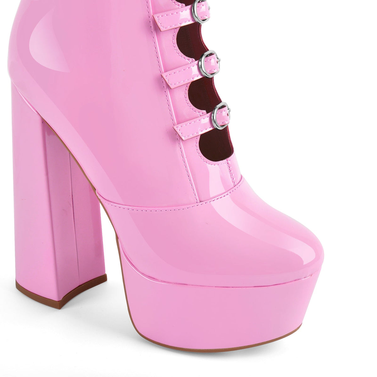 Platform Multibuckle Strap Knee High Boots - Onlymaker Top Pick