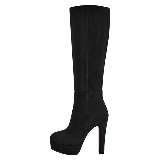 Onlymaker Platform Suede Knee High Boots - Onlymaker Featured