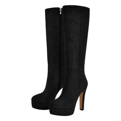 Onlymaker Platform Suede Knee High Boots - Onlymaker Featured