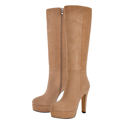 Onlymaker Platform Suede Knee High Boots - Onlymaker Featured