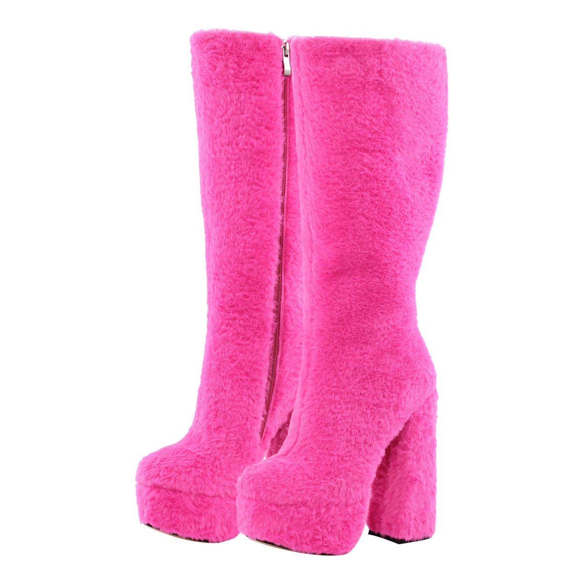 Fur Platform High Heels Boots - Onlymaker Exclusive