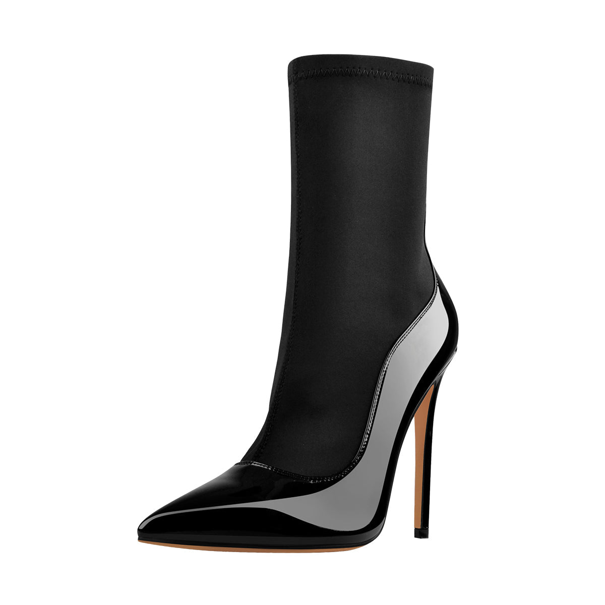 Pointed Toe Minimalistic Stretch Stiletto Ankle Boots - Onlymaker Value