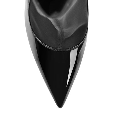 Pointed Toe Minimalistic Stretch Stiletto Ankle Boots - Onlymaker Value