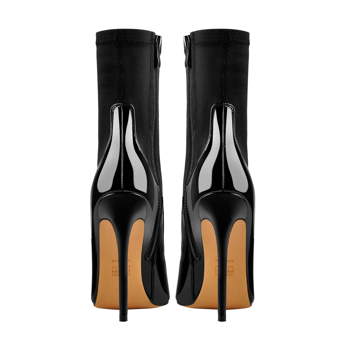 Pointed Toe Minimalistic Stretch Stiletto Ankle Boots - Onlymaker Value