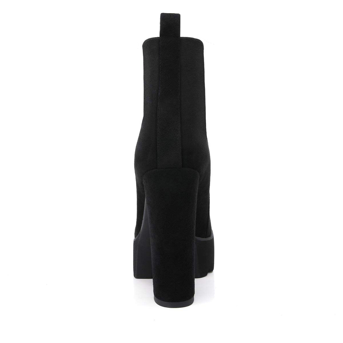 Black Heeled Work Boots Cool Booties - Onlymaker Trusted