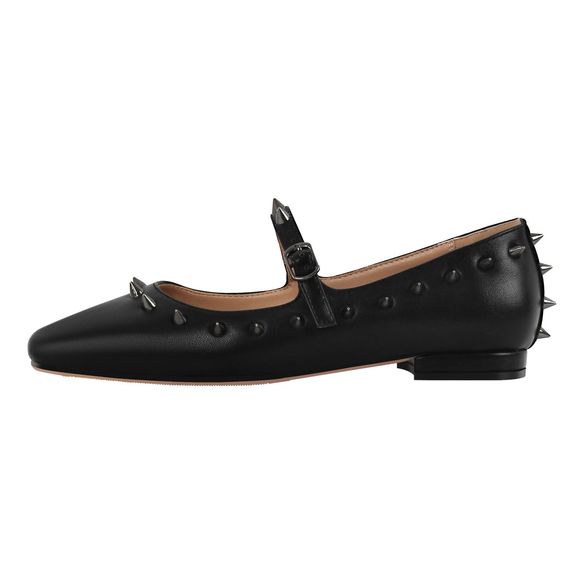 Square Toe Rivet Mary Jane Flats - Onlymaker Smart Buy