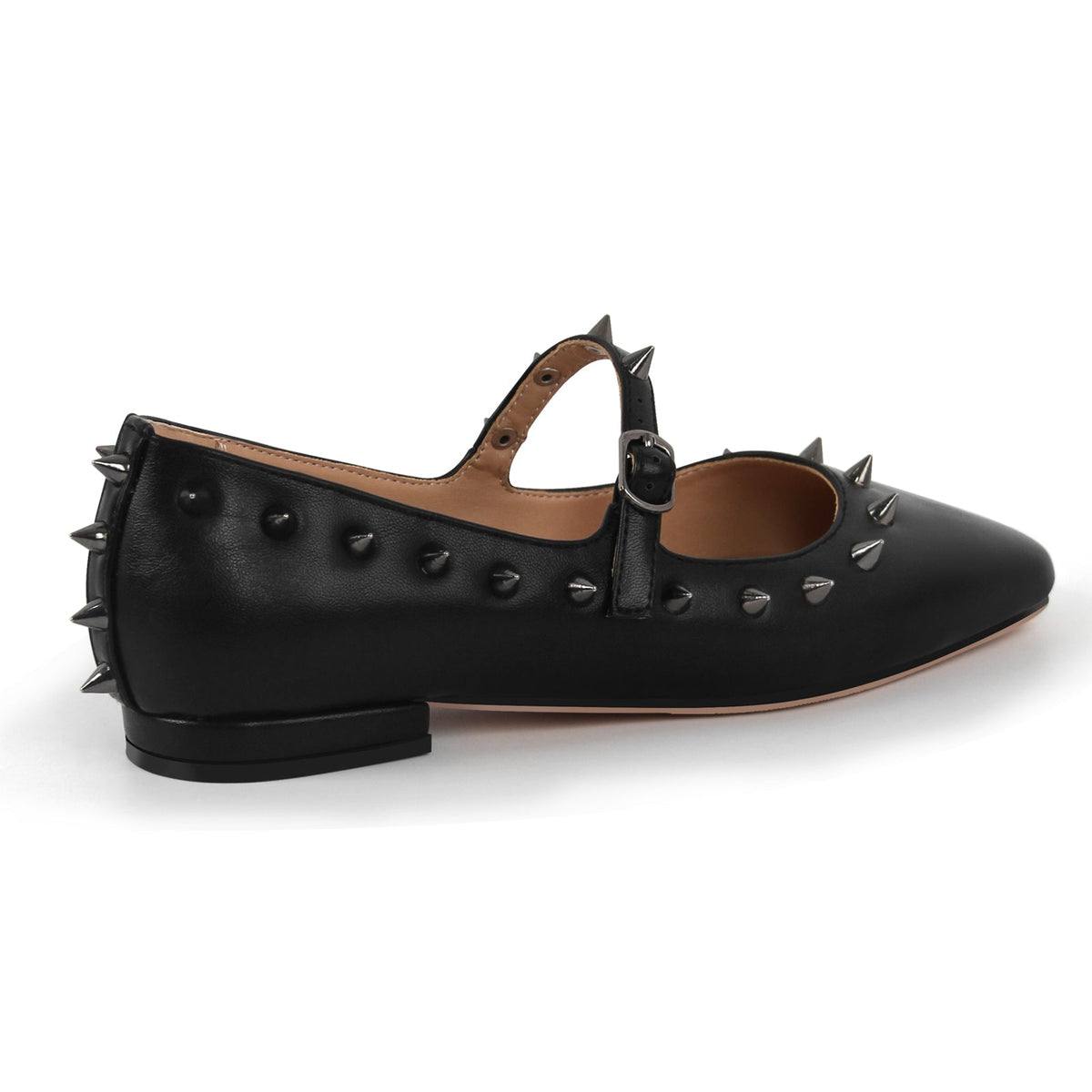 Square Toe Rivet Mary Jane Flats - Onlymaker Smart Buy