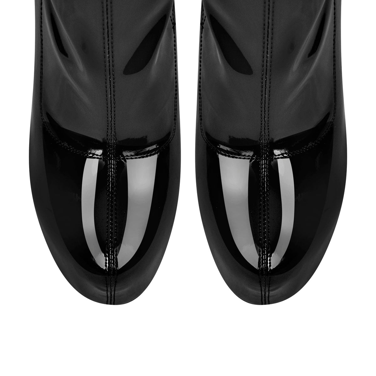Patent Leather Platform Stiletto High Heel Ankle Boots - Onlymaker New
