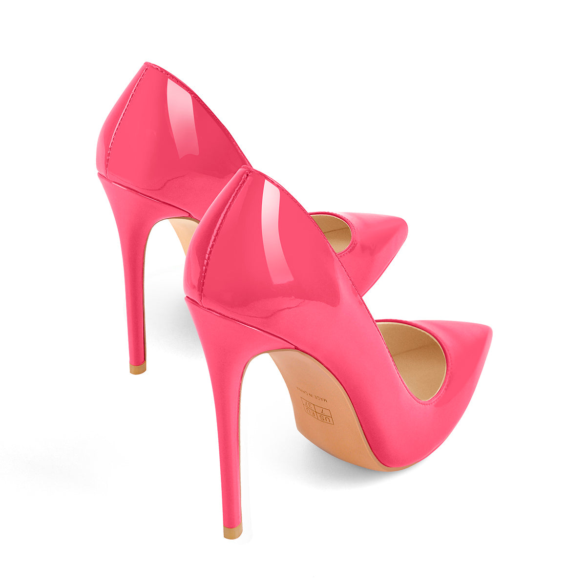 8cm 10cm 12cm Rose Red Pointed Toe Slip On High Heel Pumps - Onlymaker Quality
