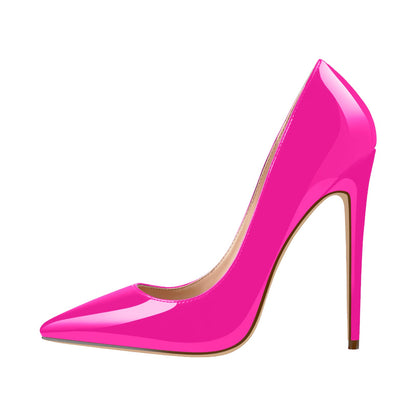 Rose Red Pointed Toe High Heel Stiletto Pumps - Onlymaker Popular