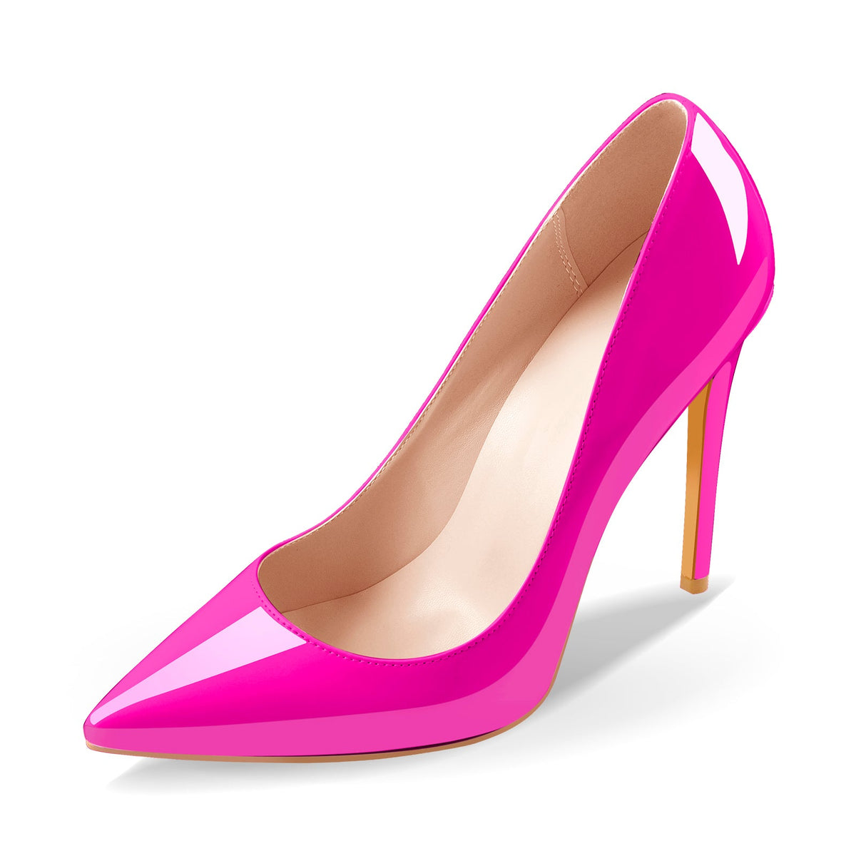 Rose Red Pointed Toe High Heel Stiletto Pumps - Onlymaker Popular