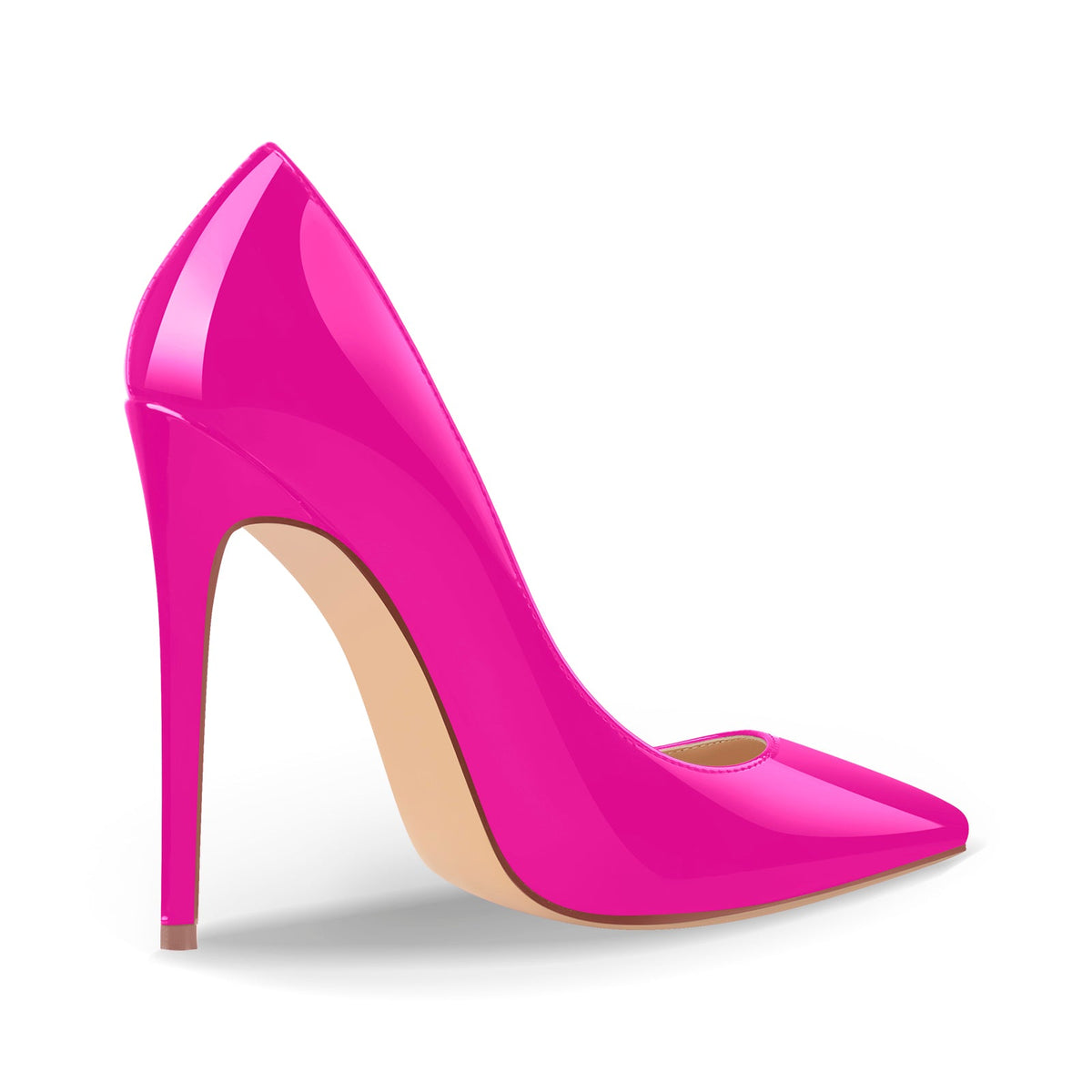 Rose Red Pointed Toe High Heel Stiletto Pumps - Onlymaker Popular