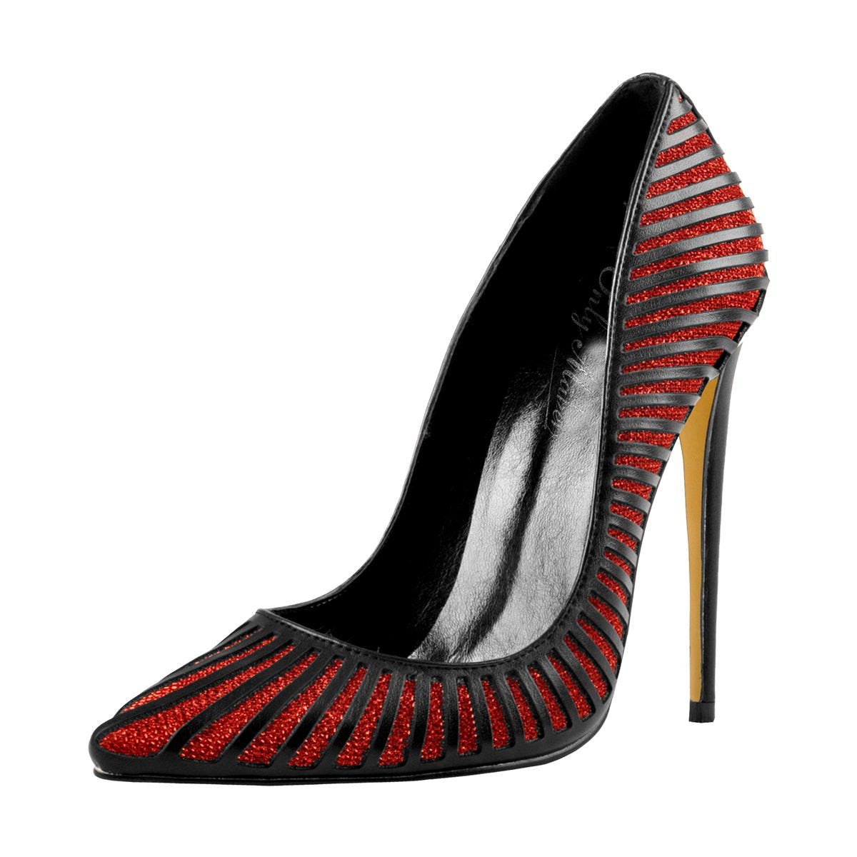Black Red Silver Yellow Basic Pumps Pointed Toe Stilettos - Onlymaker Special Offer