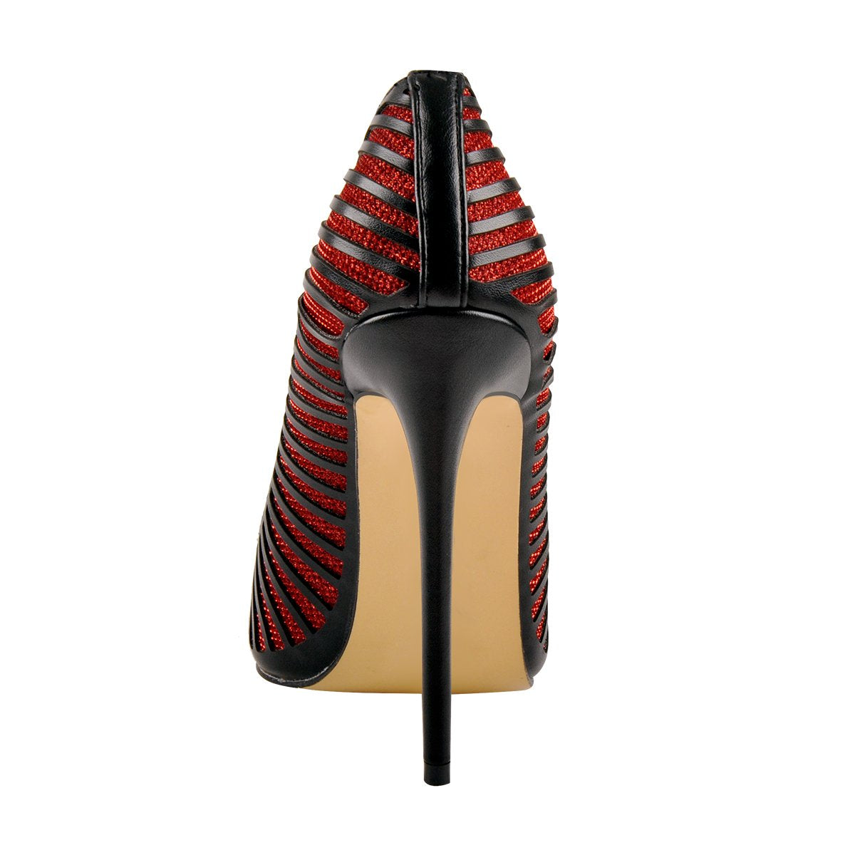 Black Red Silver Yellow Basic Pumps Pointed Toe Stilettos - Onlymaker Special Offer