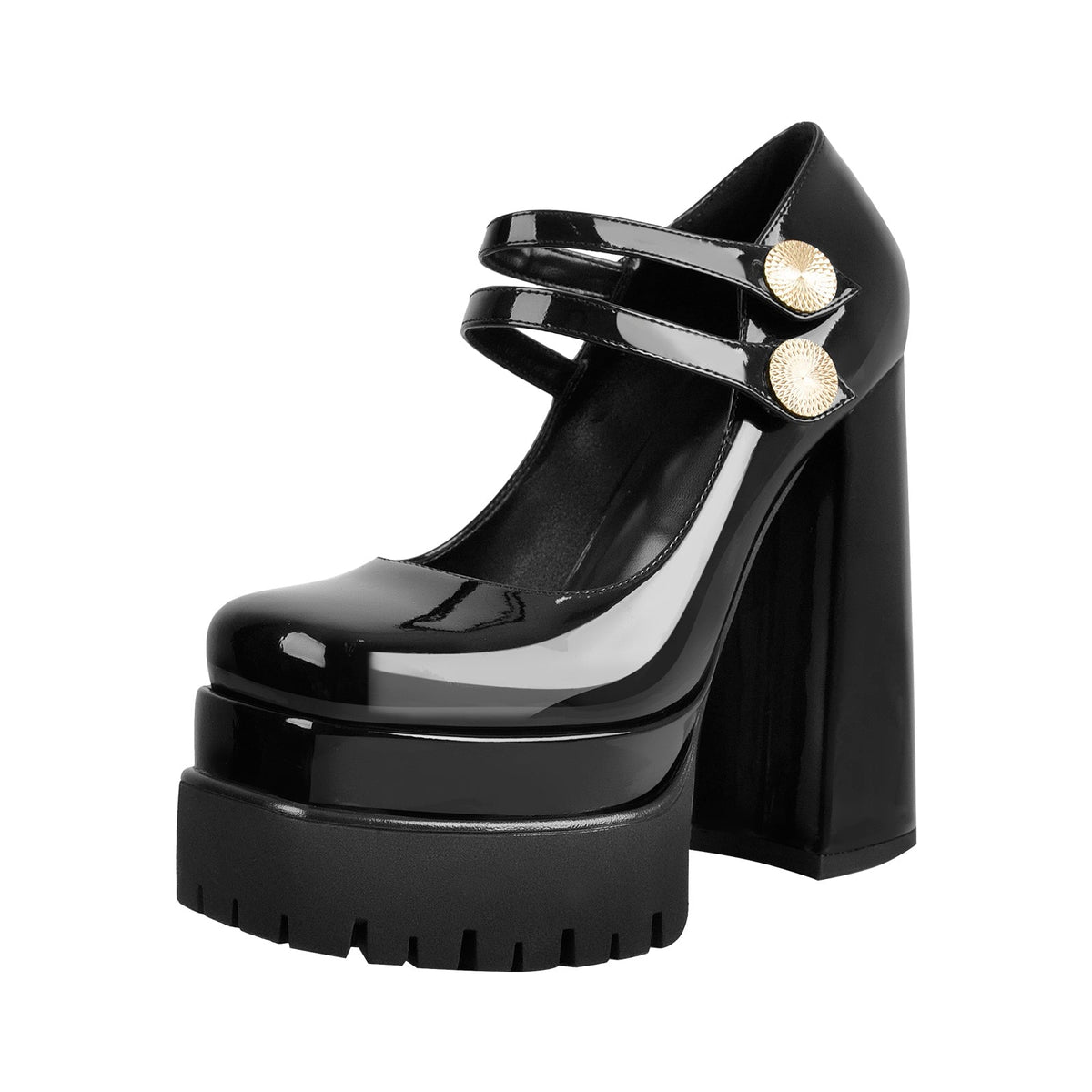 Square Toe Platform Chunky Mary Jane Pumps - Onlymaker Deals