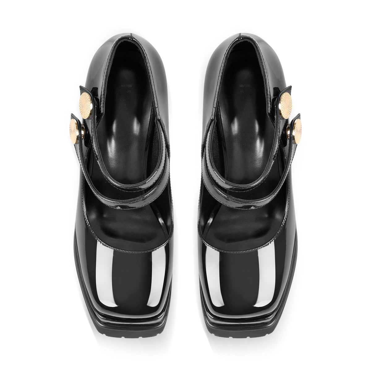 Square Toe Platform Chunky Mary Jane Pumps - Onlymaker Deals