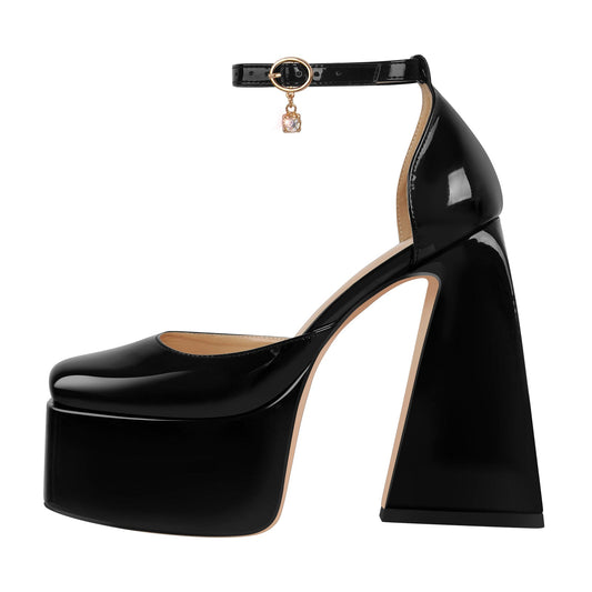 Ankle Strap Chunky Platform Mary Jane Pumps - Onlymaker Everyday