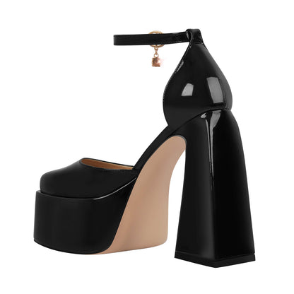 Ankle Strap Chunky Platform Mary Jane Pumps - Onlymaker Everyday
