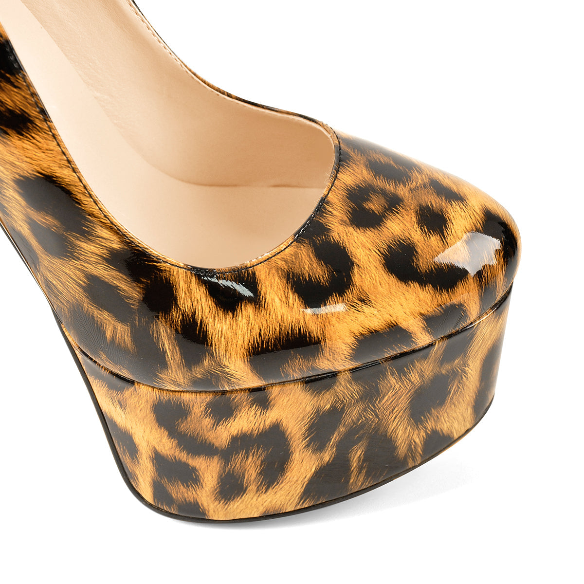 Platform Round Toe Pumps Chunky Heels Pumps - Onlymaker Trusted