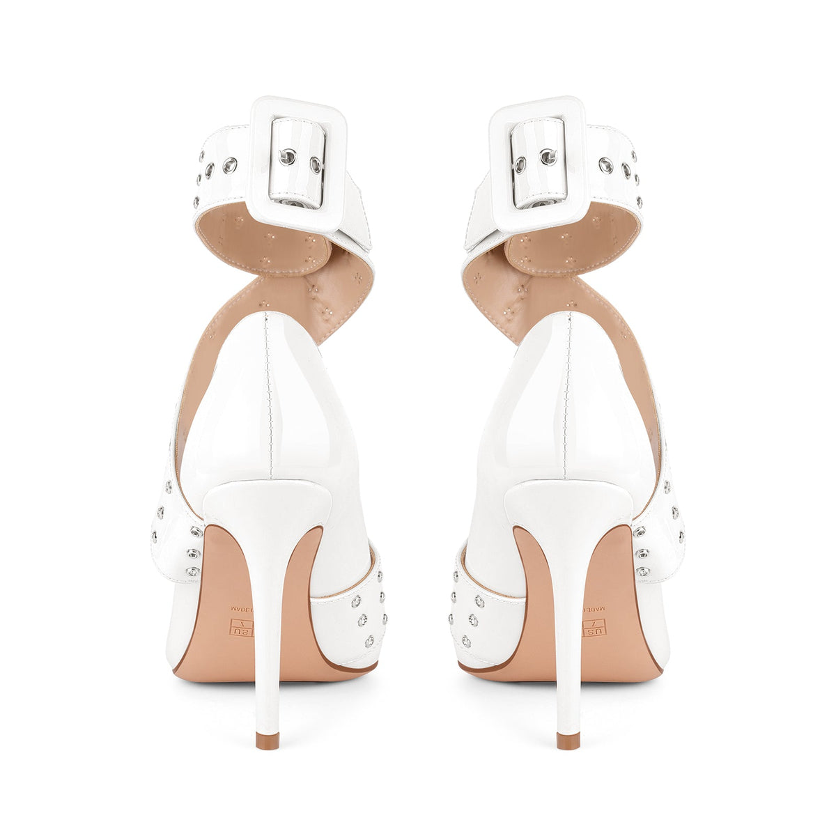 Rhinestone Studded Cross Ankle Strap Pumps - Onlymaker Discount