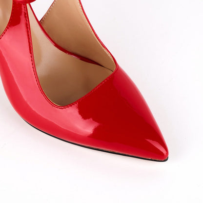 Pointed Toe Ankle Strap Slingback Pumps - Onlymaker Essential
