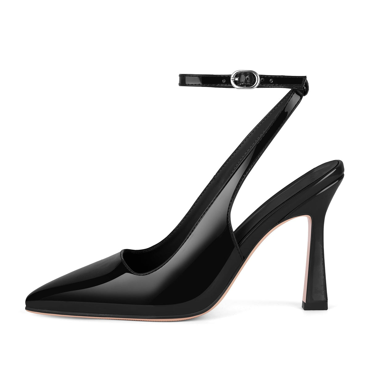 Pointed Toe Ankle Strap Slingback Pumps - Onlymaker Essential