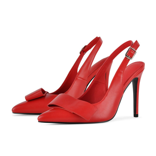 Pointed Toe Slingback Stiletto High Heels - Onlymaker New