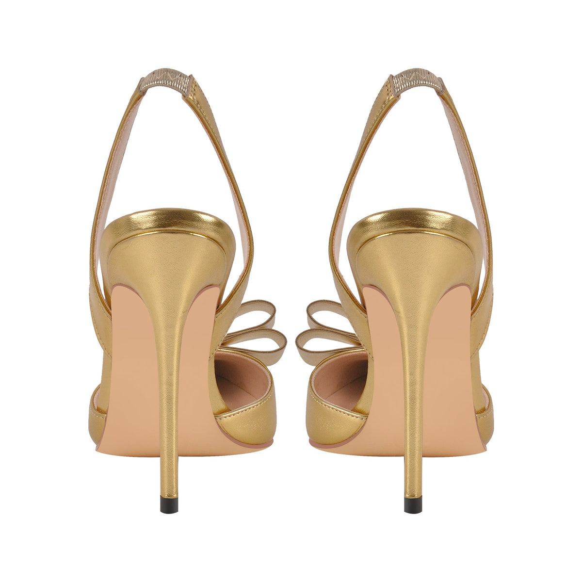 Bow Pointed Toe Slingback Stiletto Pumps - Onlymaker Classic