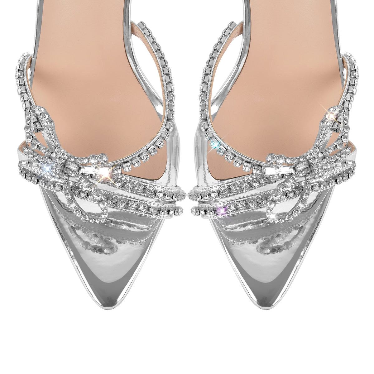 Rhinestone Bow Patent Leather Sandals - Onlymaker Recommended