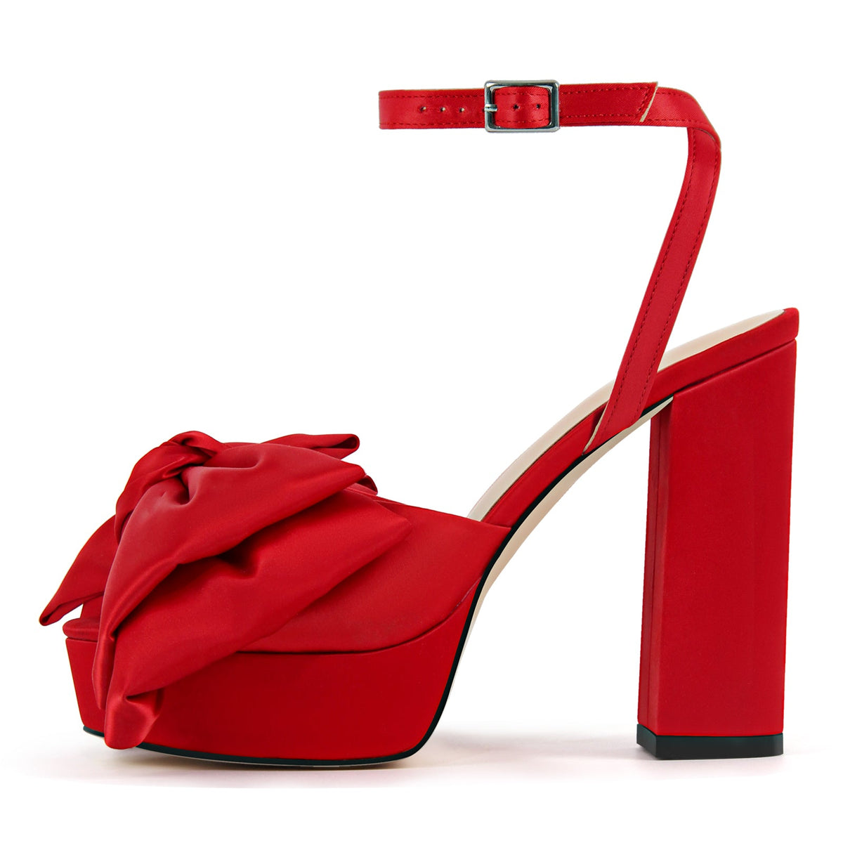 Bow Platform Ankle Strap Chunky Heel Sandals - Onlymaker Value
