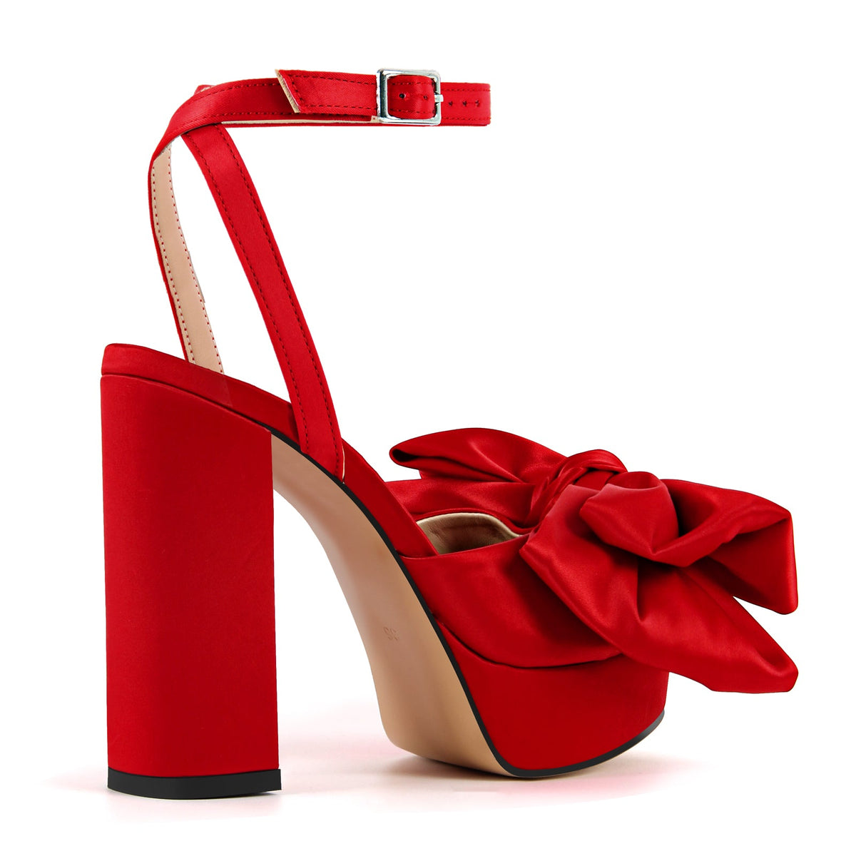 Bow Platform Ankle Strap Chunky Heel Sandals - Onlymaker Value