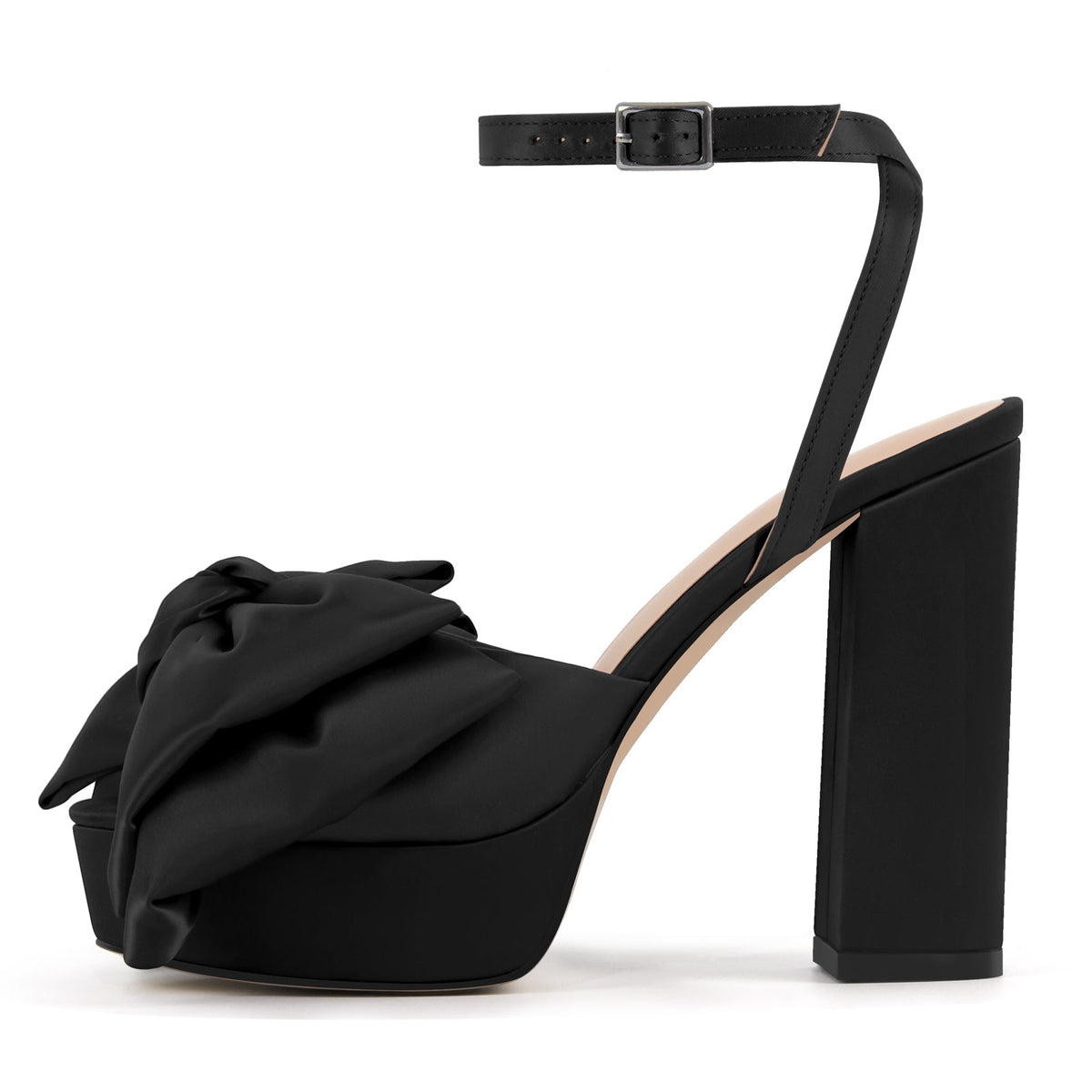 Bow Platform Ankle Strap Chunky Heel Sandals - Onlymaker Value