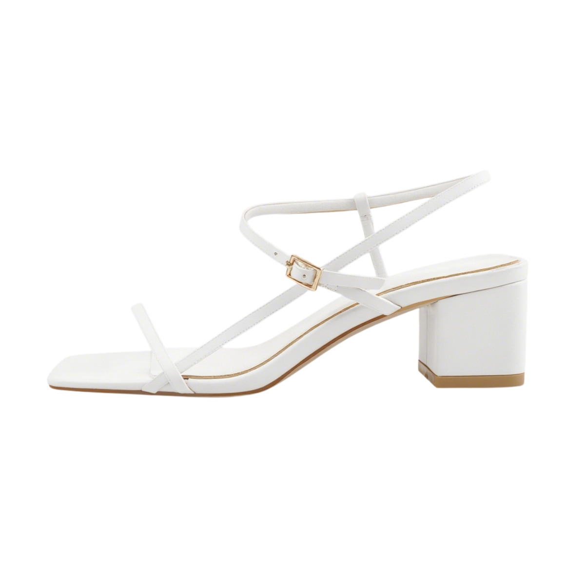 Buckle Strap Square Toe Chunky Heel Sandals - Onlymaker Sale